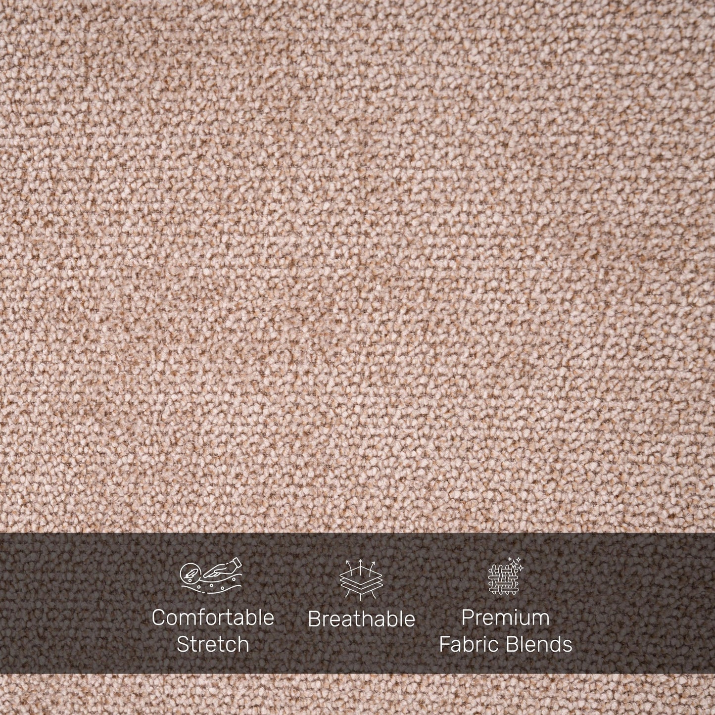 Textured Velvet 2 Seater Sofa in Ashen Beige