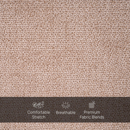 Textured Velvet 2 Seater Sofa in Ashen Beige