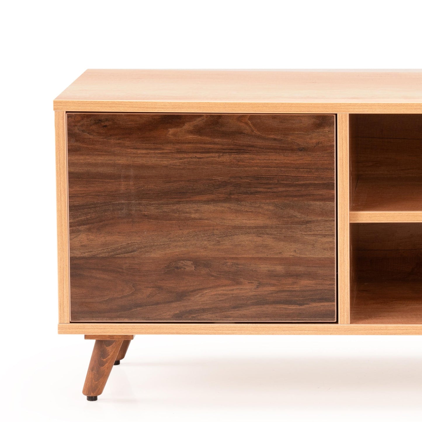 TV Unit in Oak Brown Finish with Laminate Top