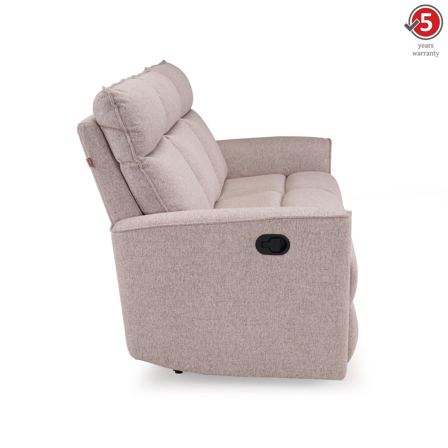 Tweed 3 Seater Reclining Sofa in Beige
