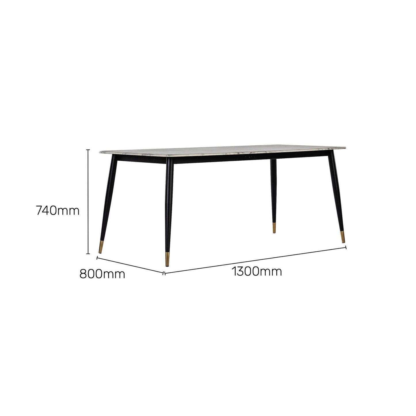 4 Seater Dining Set with Marble Finished Top