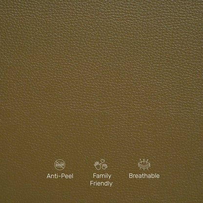 Leatherette 1 Seater Chesterfield Sofa in Olive Green