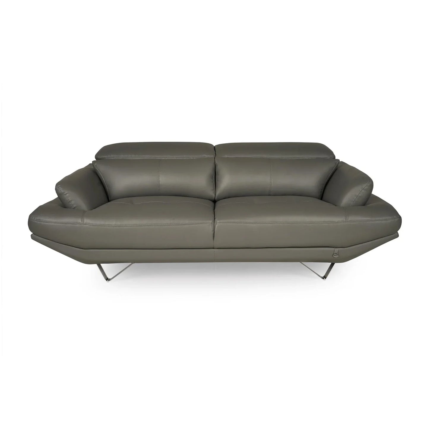 Leatherette 3 Seater Sofa with Adjustable Headrest