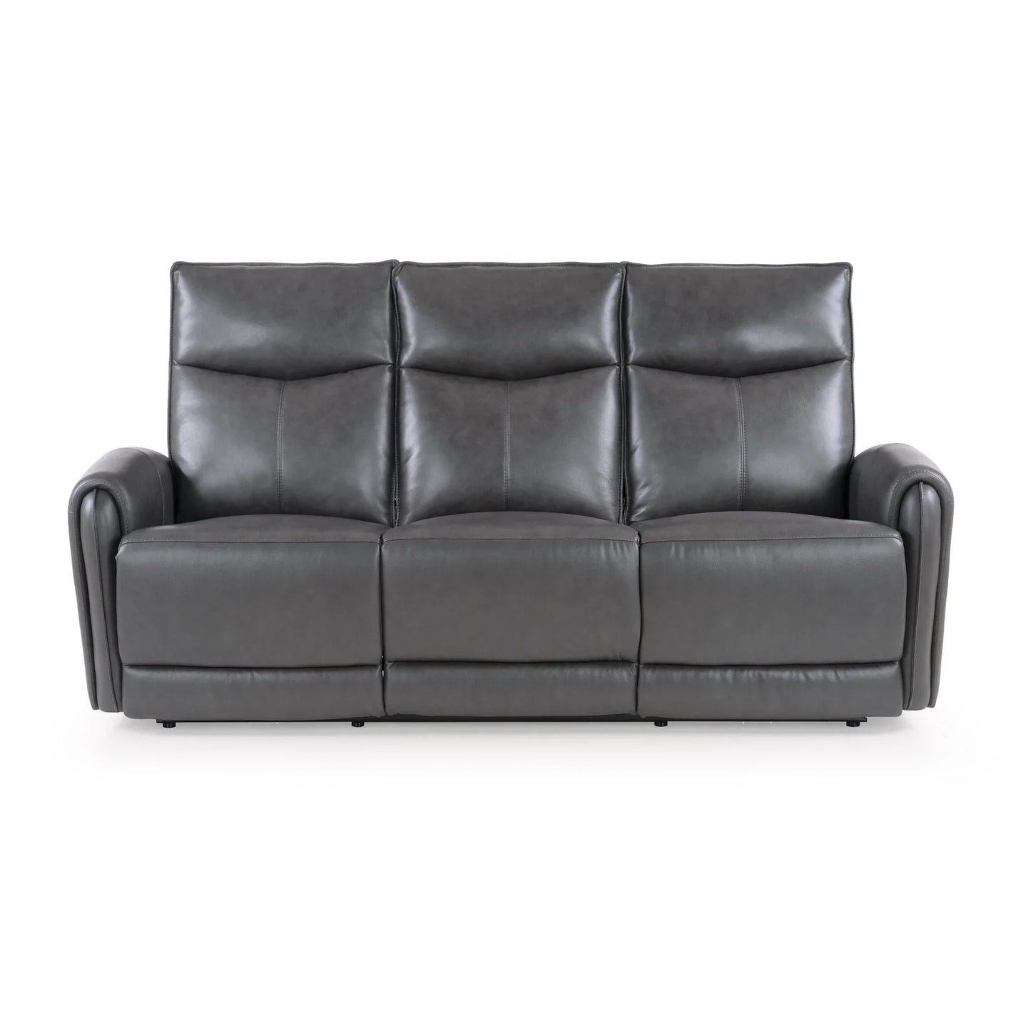 Leather 3 Seater Power Recliner with Charging Ports