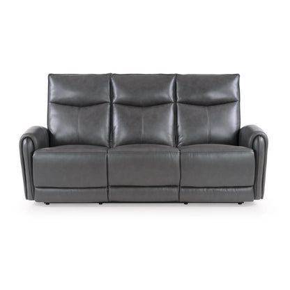 Leather 3 Seater Power Recliner with Charging Ports