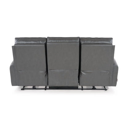 Leather 3 Seater Power Recliner with Charging Ports