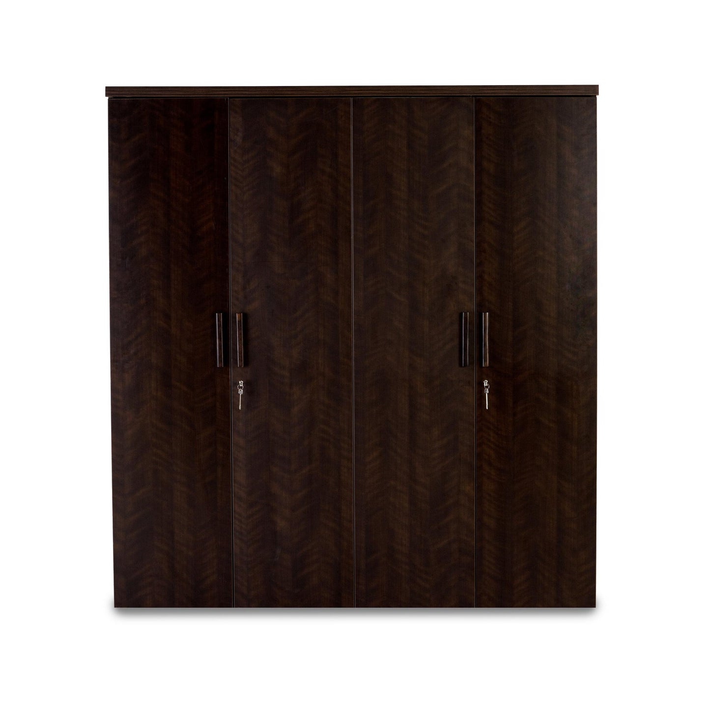 4 Door Wardrobe in Dark Cherry Finish