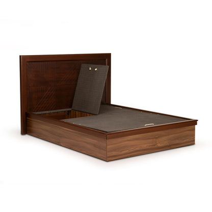 Queen Size Bed with Veneer Headbaord & Hydraulic Storage