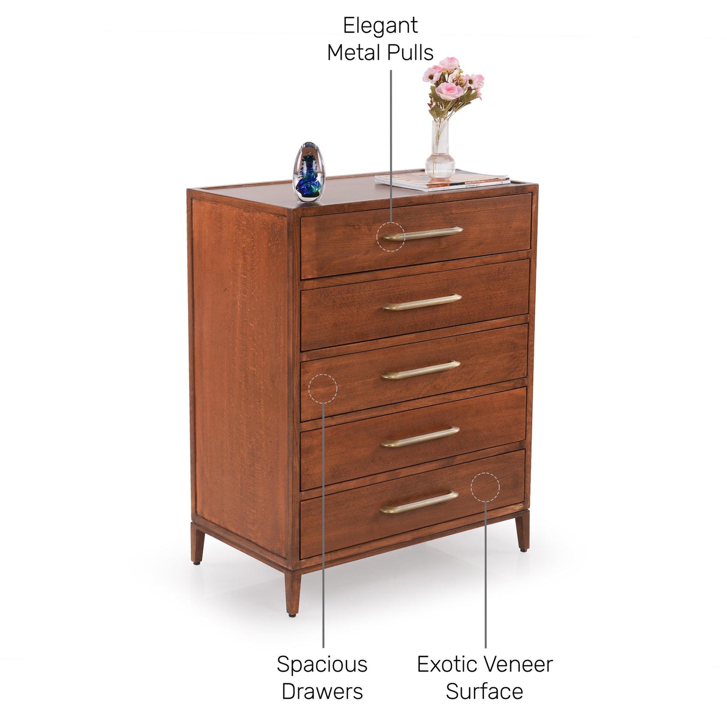 Chest of Drawers in Danish Teak Finish