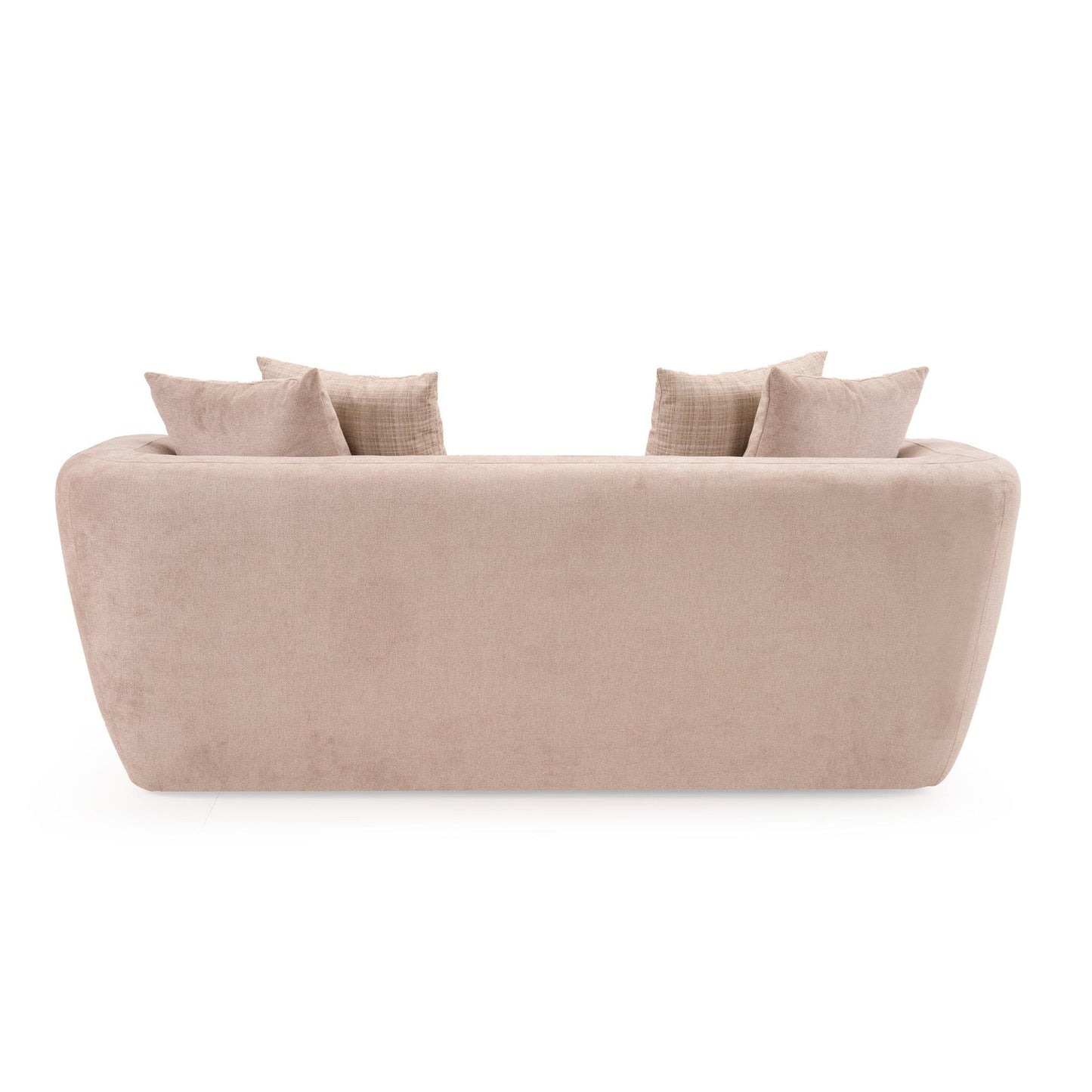 Textured Velvet 2 Seater Sofa in Ashen Beige