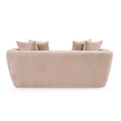 Textured Velvet 2 Seater Sofa in Ashen Beige