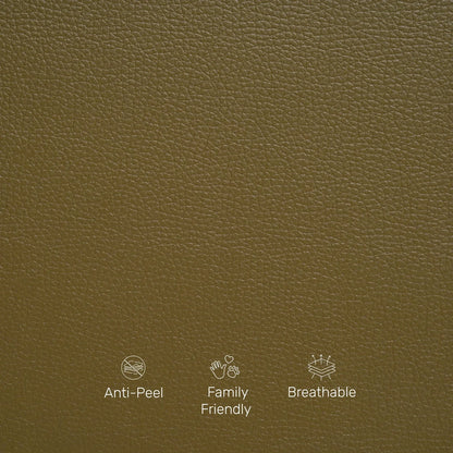 Leatherette 3 Seater Chesterfield Sofa in Olive Green