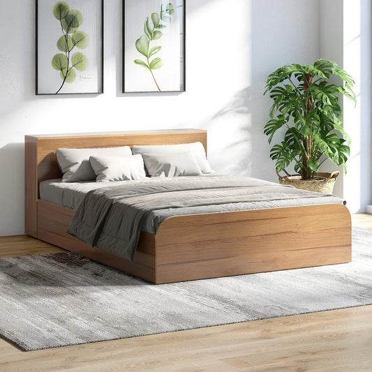 King Size Bed with Storage Headboard