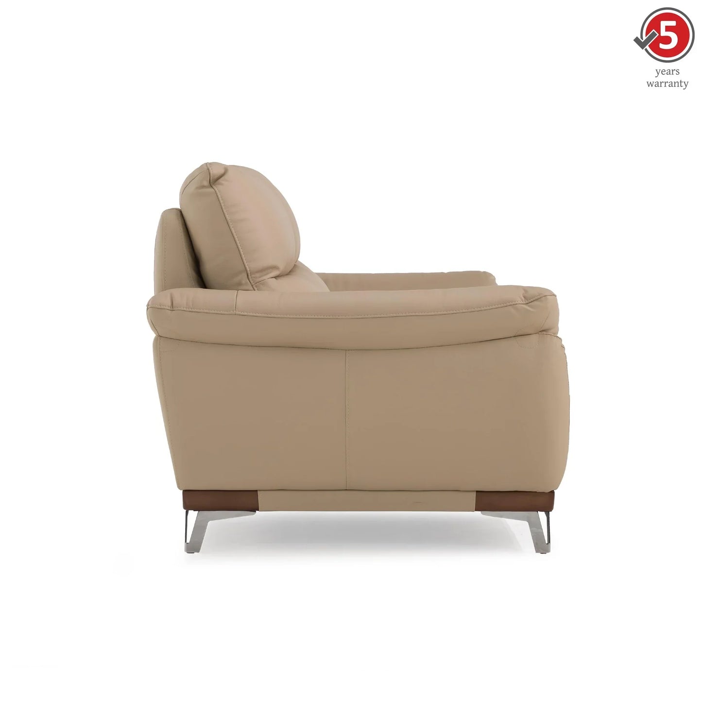 Leather 3 Seater Sofa in Beige