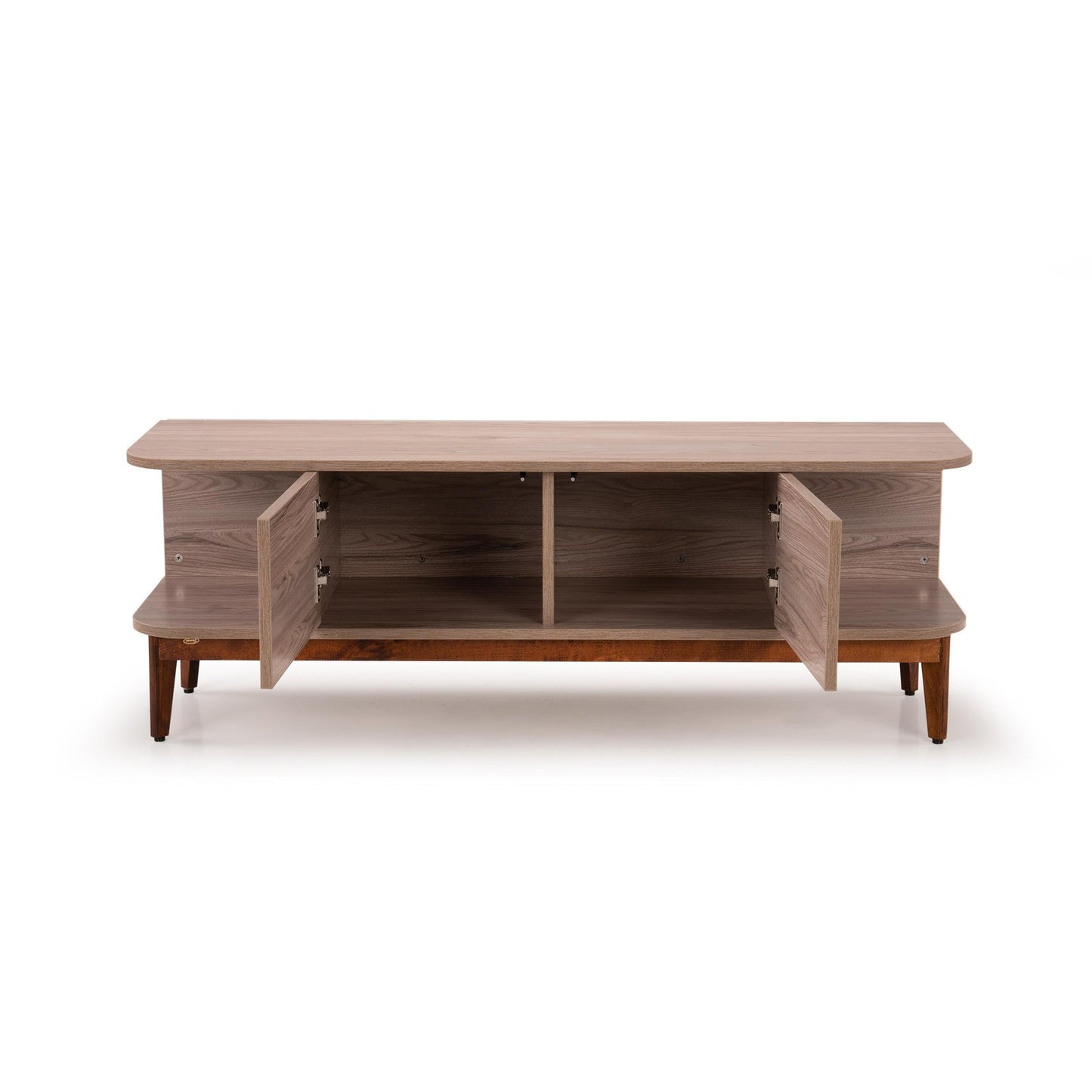 TV Unit in Light Grey Finish with Laminate Top