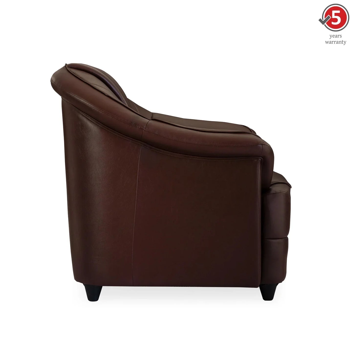 Leatherette 3 Seater Sofa in Cocoa Brown