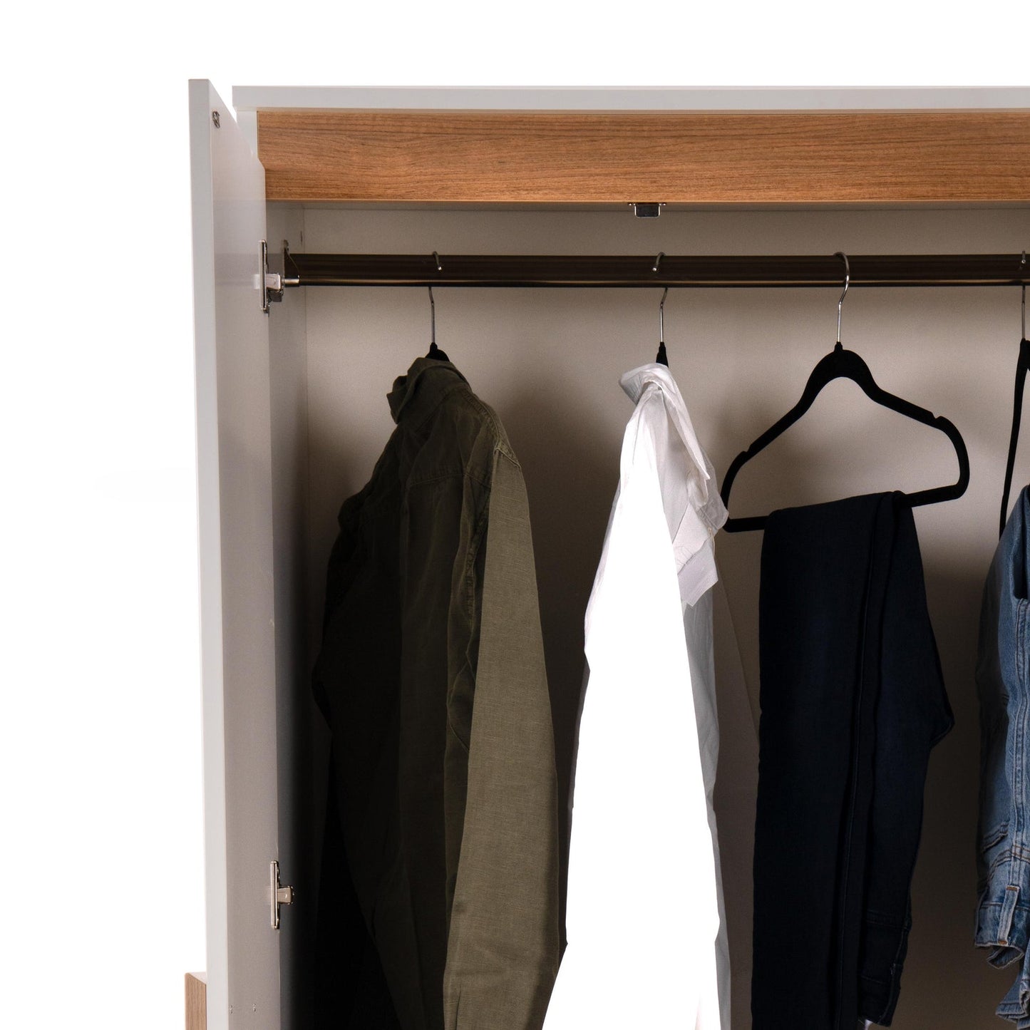 2 Door Wardrobe in Frosty White