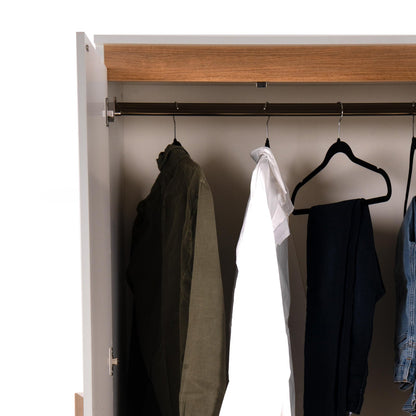 2 Door Wardrobe in Frosty White