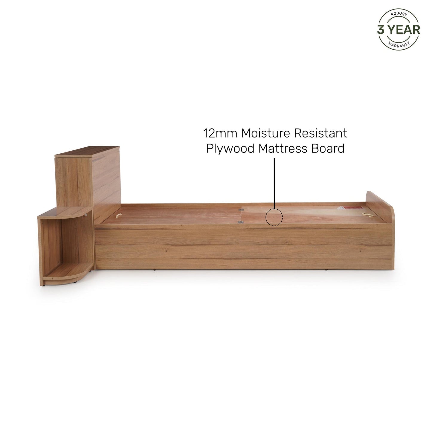 Single Bed with Storage Headboard Extensions