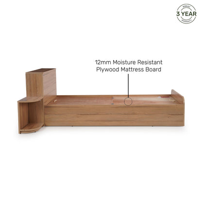 Single Bed with Storage Headboard Extensions