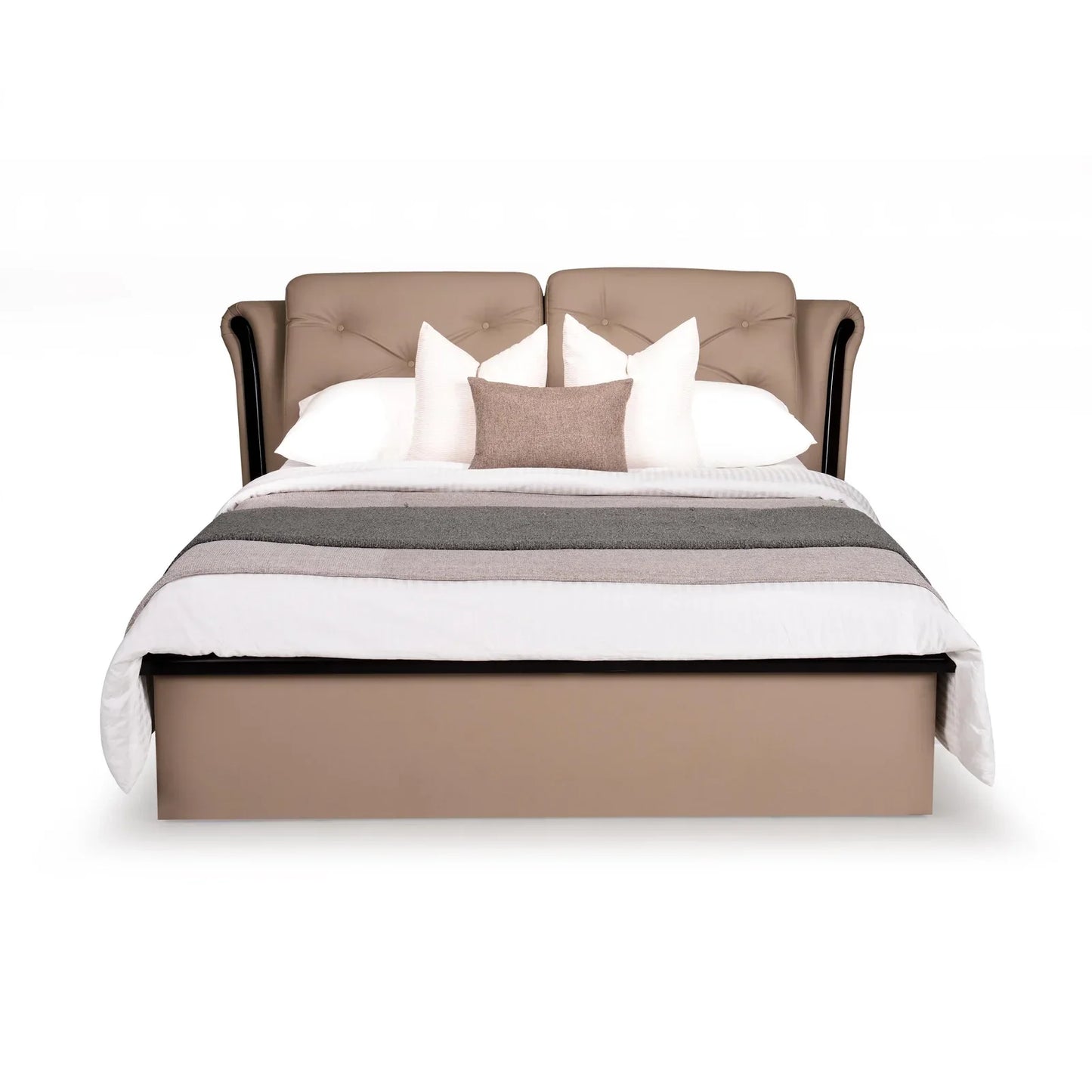 Upholstered Queen Size Bed with Hydraulic Storage