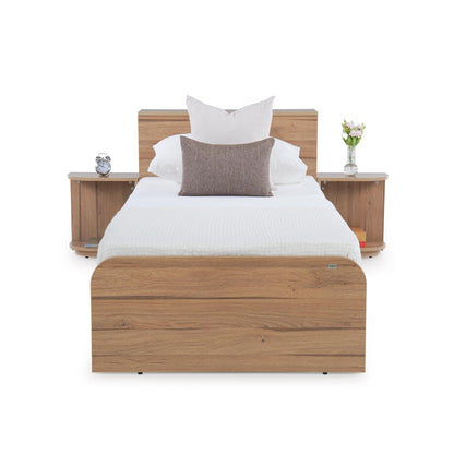 Single Bed with Storage Headboard Extensions
