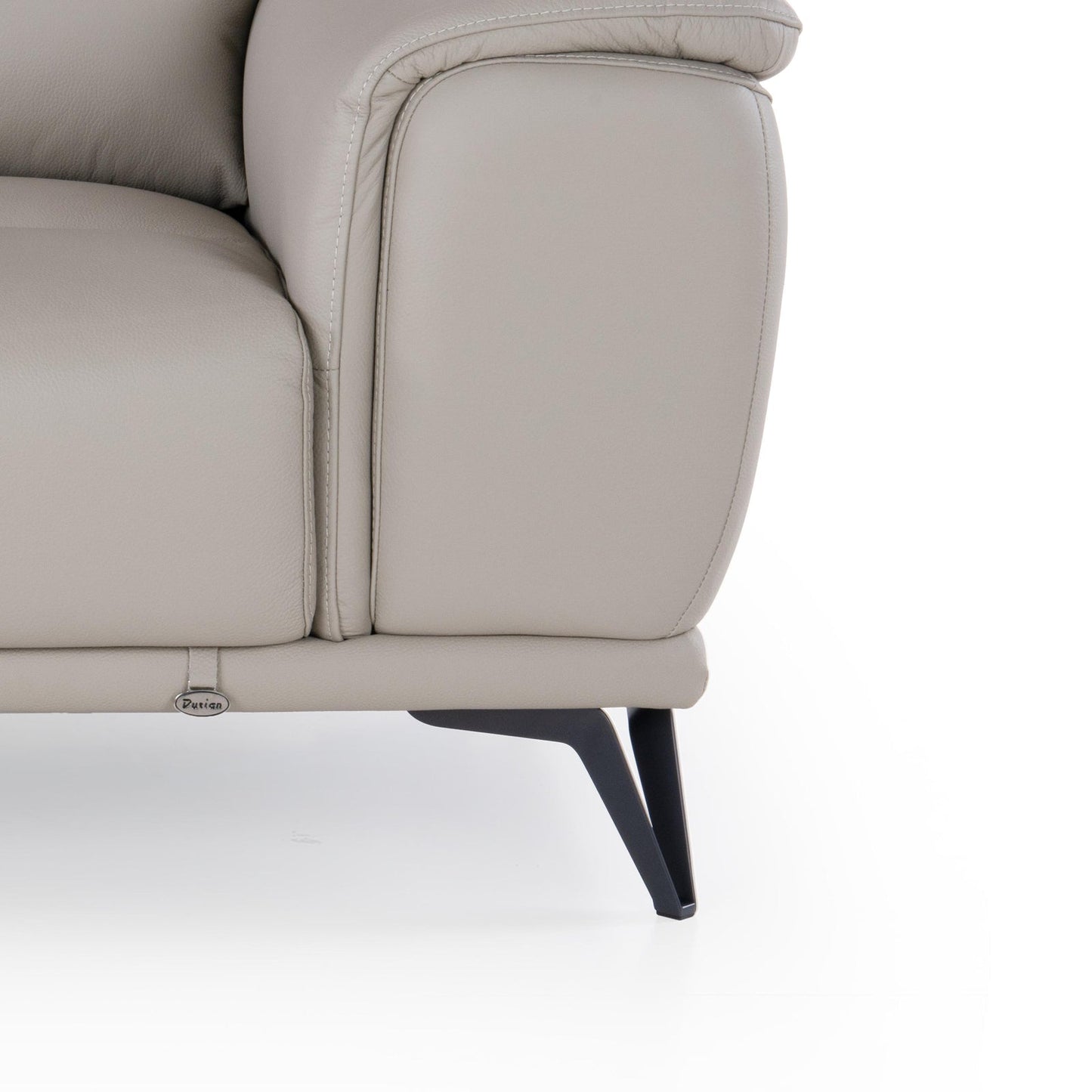 Leather 1 Seater Sofa in Bisque Beige