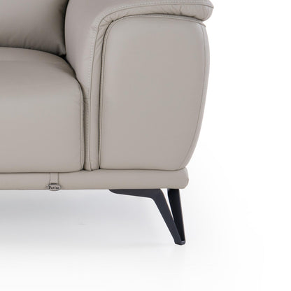 Leather 1 Seater Sofa in Bisque Beige