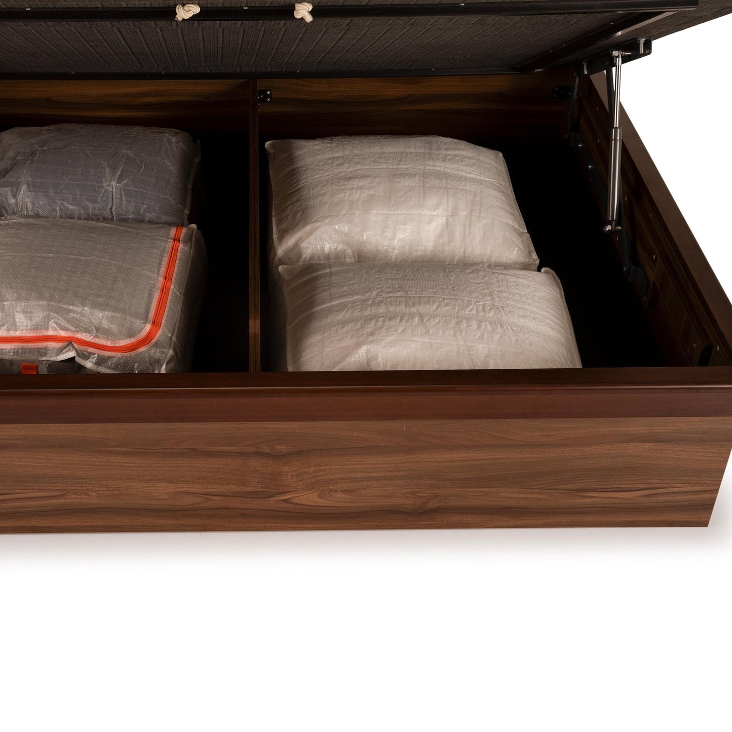 Queen Size Bed with Veneer Headbaord & Hydraulic Storage