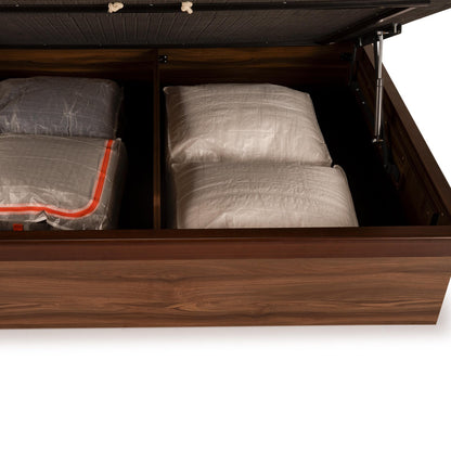 Queen Size Bed with Veneer Headbaord & Hydraulic Storage