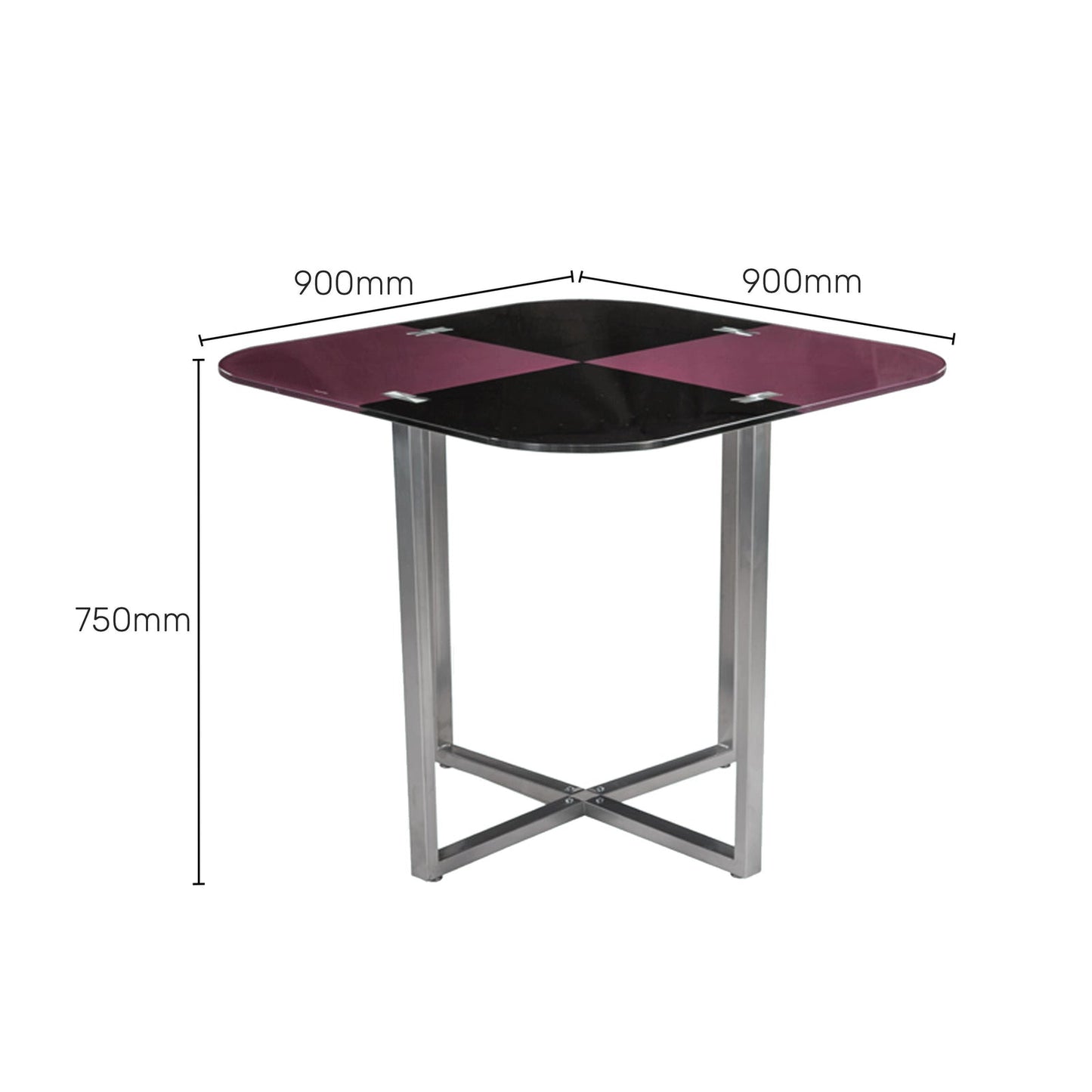 Glass Stowaway 4 Seater Dining Set