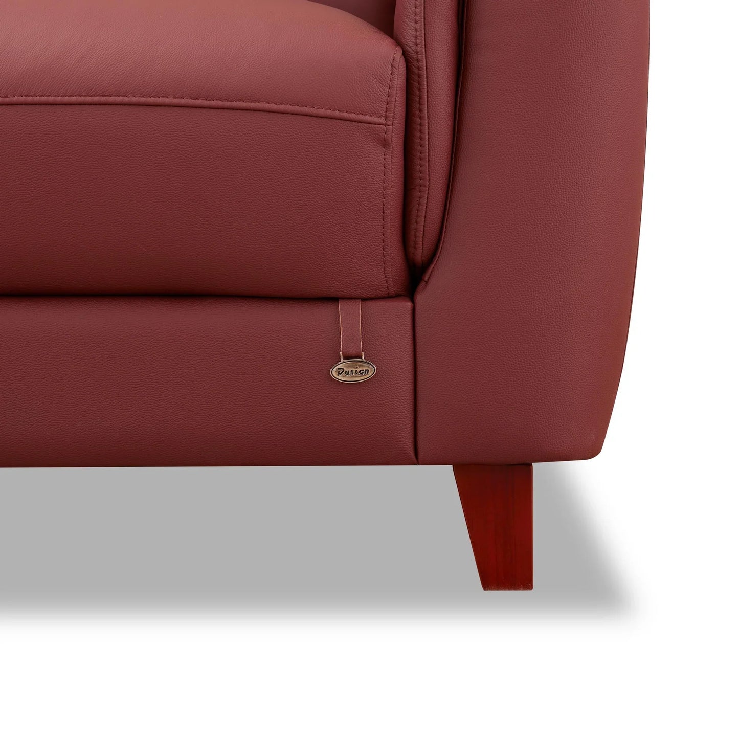 Leather 3 Seater Sofa in Brick Red
