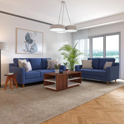 Velvet 3 Seater Sofa in Dark Blue