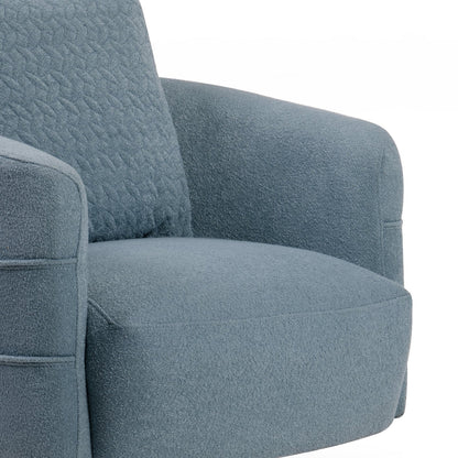 Boucle 1 Seater Sofa in Teal Blue