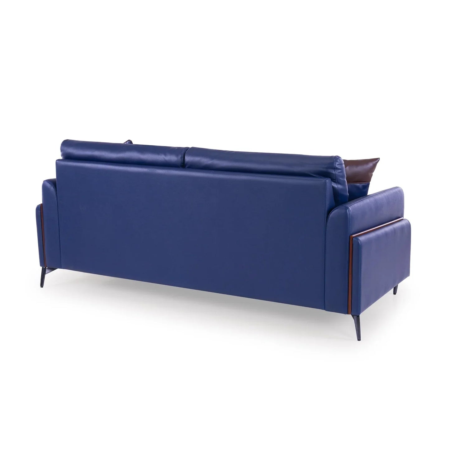 Leatherette 3 Seater Sofa in Galaxy Blue