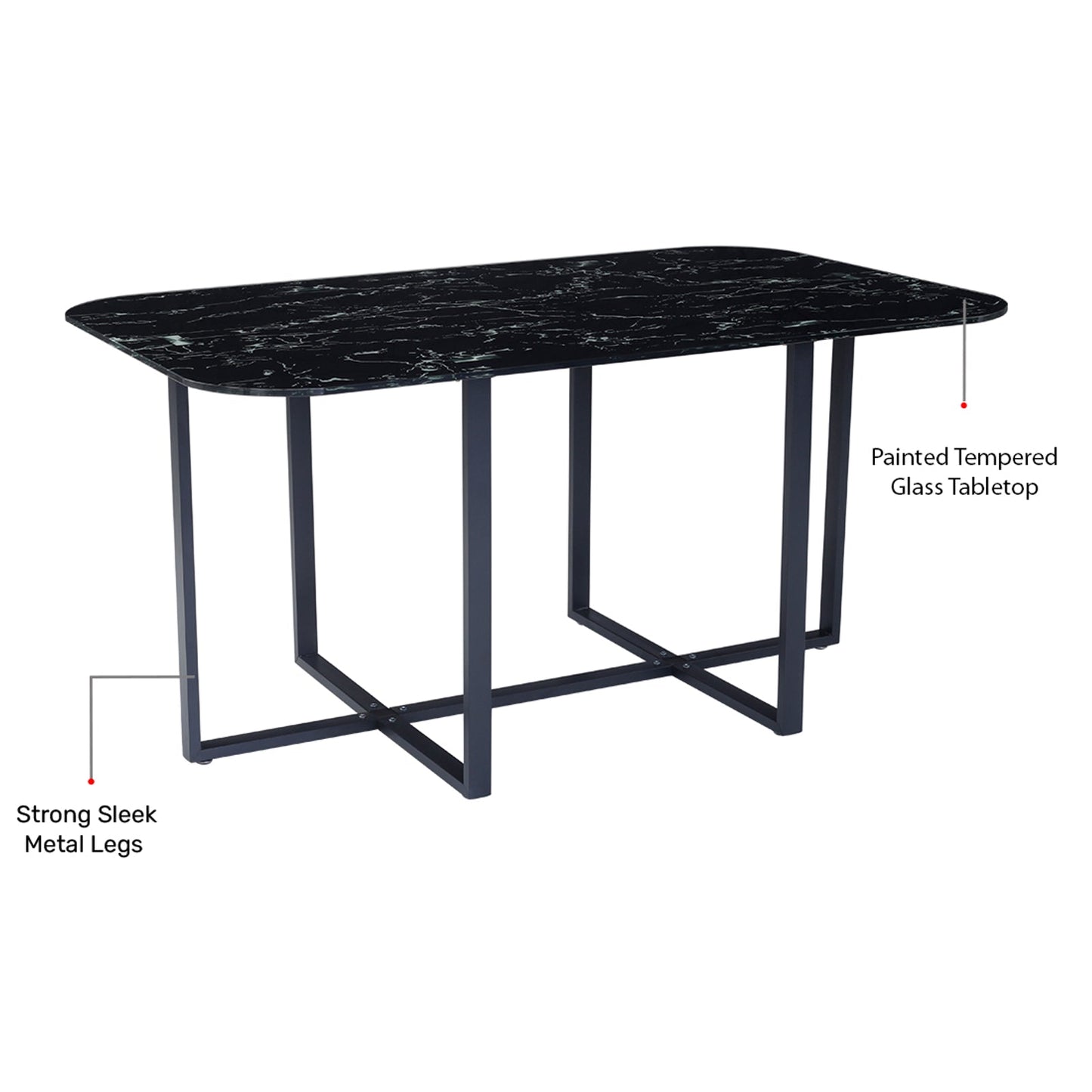 Glass 6 Seater Dining Set