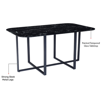 Glass 6 Seater Dining Set