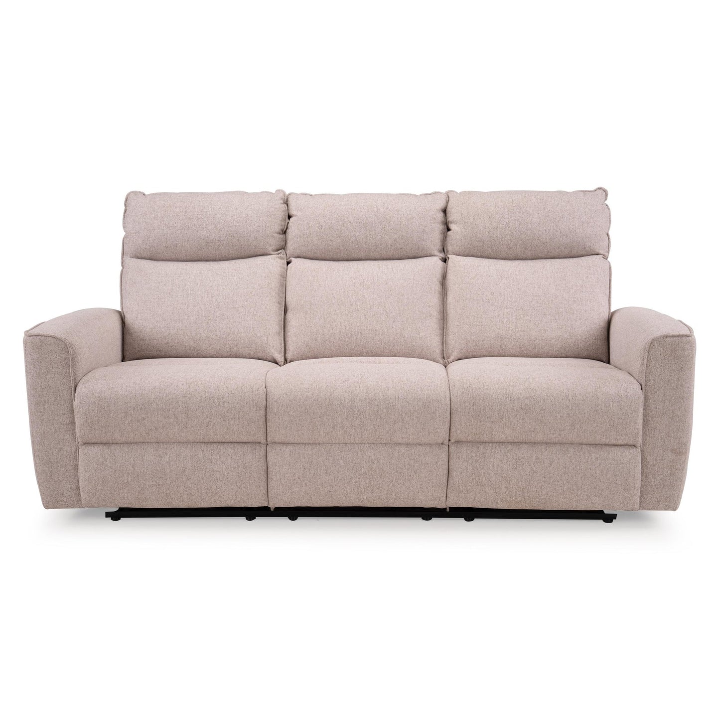 Tweed 3 Seater Reclining Sofa in Beige