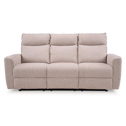 Tweed 3 Seater Reclining Sofa in Beige