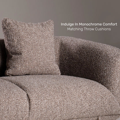 Boucle 3 Seater Sofa in Cocoa Brown