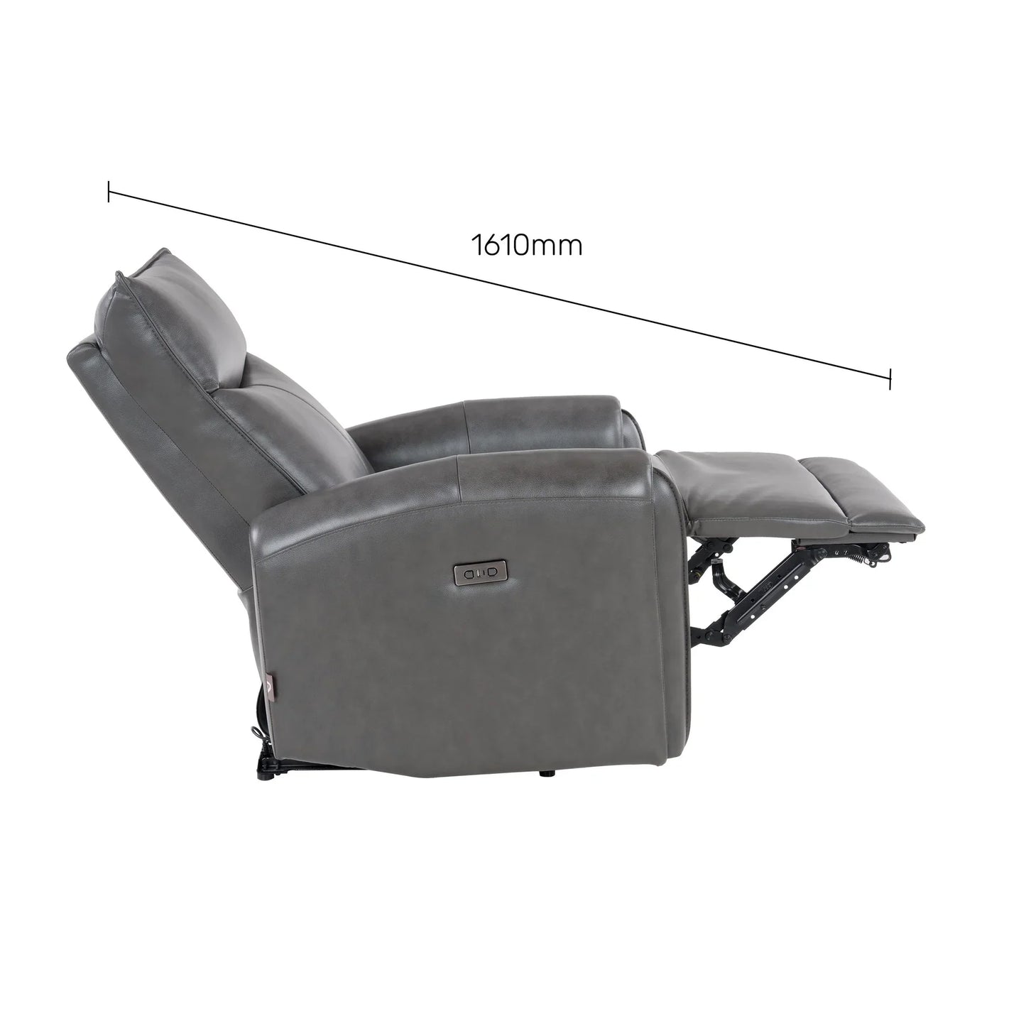 Leather 3 Seater Power Recliner with Charging Ports