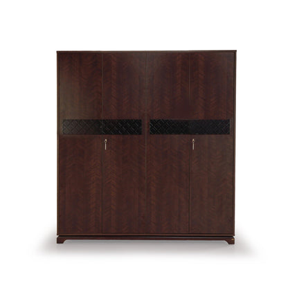 4 Door Wardrobe in Omaha Cherry Finish
