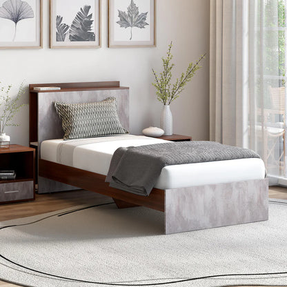Single Bed with Storage Headboard