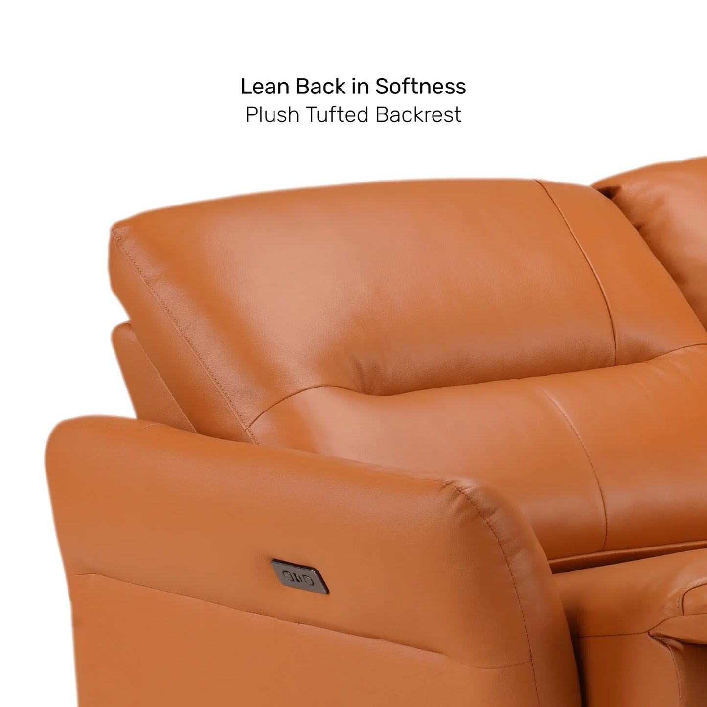 Leather 2 Seater Power Recliner with Charging Ports