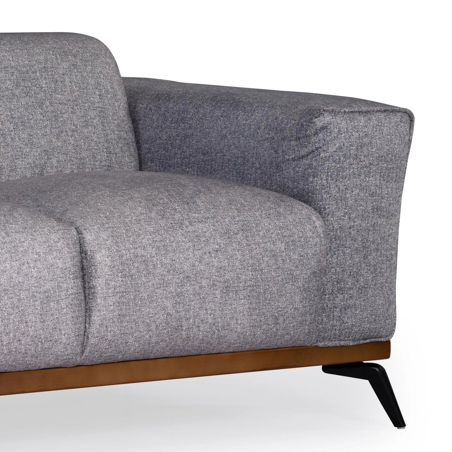 Velvet 2 Seater Sofa in Thunder Grey