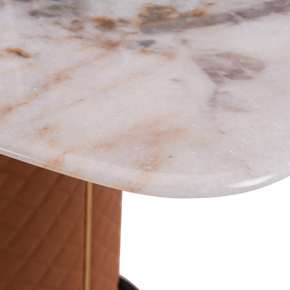 6 Seater Dining Set with Marble Finished Top
