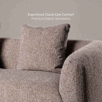 Boucle 3 Seater Sofa in Cocoa Brown