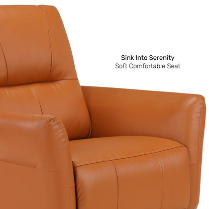Leather 1 Seater Power Recliner with Charging Ports
