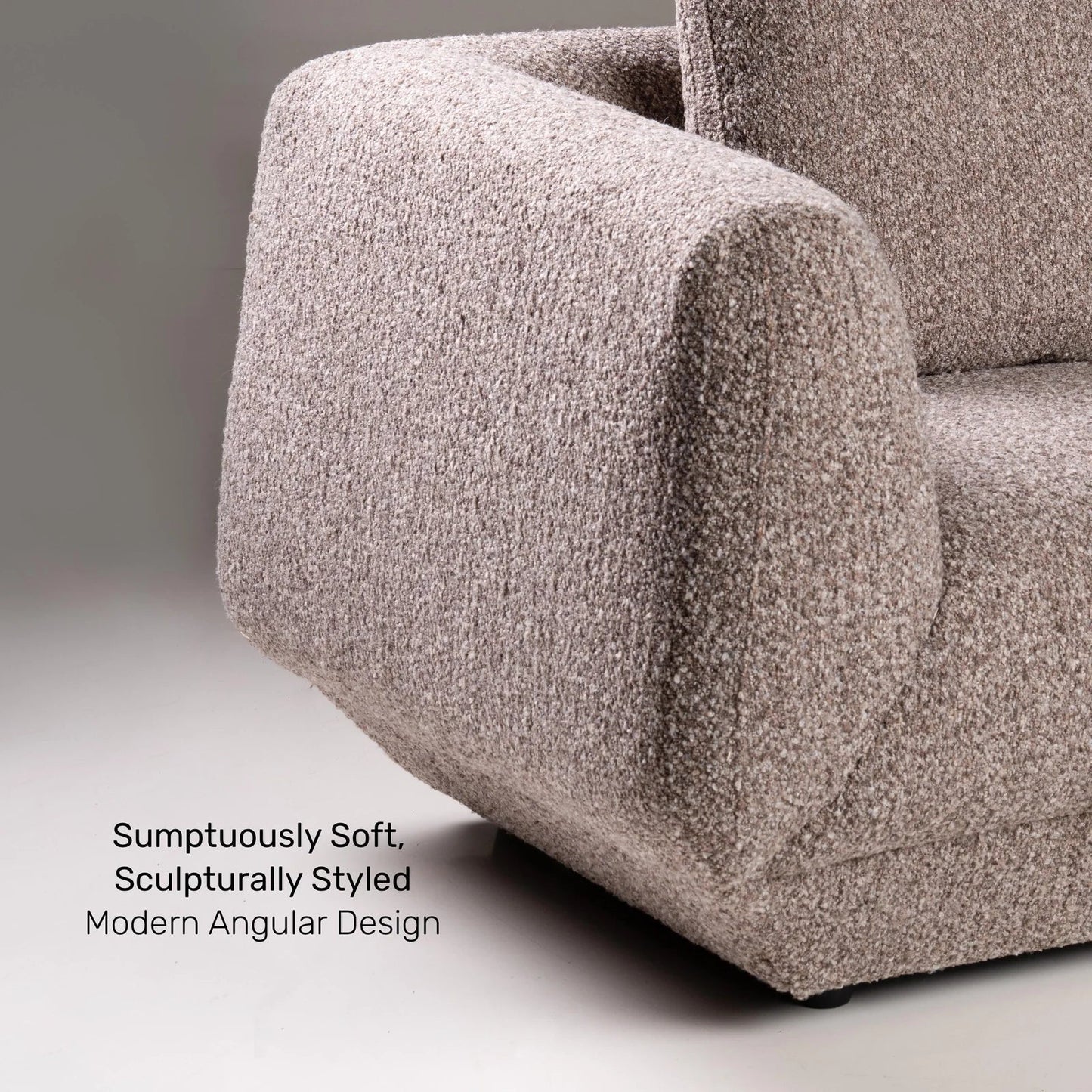 Boucle 3 Seater Sofa in Cocoa Brown