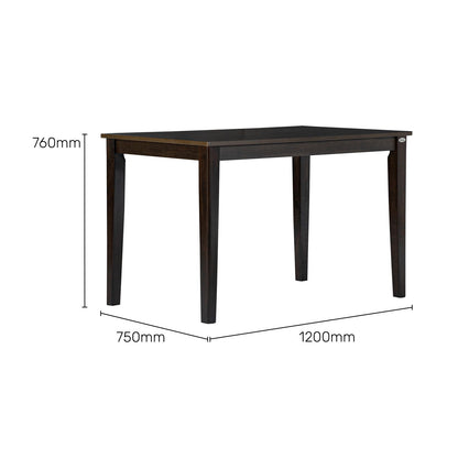 Veneer 4 Seater Dining Set in Coffee Brown